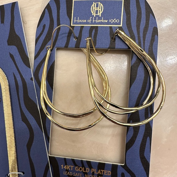 House of Harlow herringbone earring, set new with tags - Picture 3 of 5